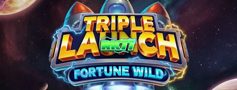 Tampilan visual futuristik dari slot Triple Launch Fortune Wild